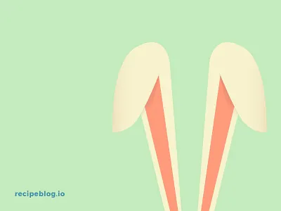 recipeblog.io blog character code colours ear minimal poster rabbit recipe