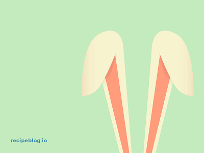 recipeblog.io blog character code colours ear minimal poster rabbit recipe