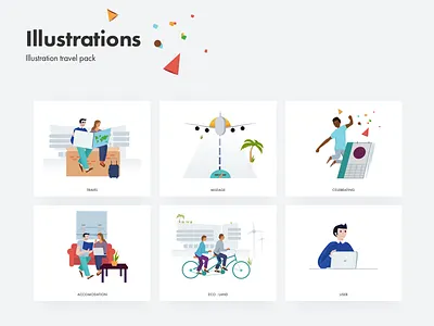 Go travel characters illustrations travel illustrations