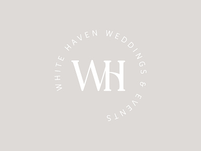 White Haven - Logo brand branding feminine flat icon lettering logo type wedding logo