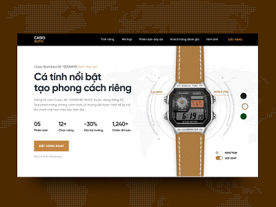 Casio Landing Page Concept casio watch landing page nostalgic uisml watch