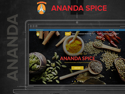 Ananda Spice Web Design And Development app color css developer development food pages products responsive ui web website