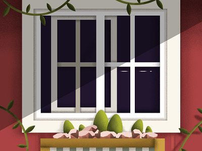 Window design editorial editorial design flat illustration texture