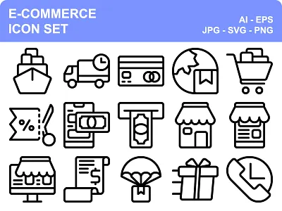 E Commerce buy commerce ecommerce icon icon set iconset money online purchase shipping store