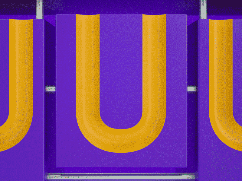 U 36days u 36daysoftype 3d c4d design gif graphics loop motion type typography u