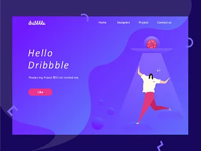 Hello Dribbble dribbble first hello shot ui