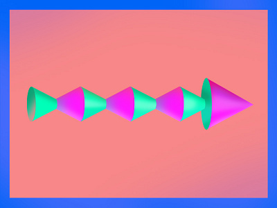 ova there - arrow exploration 3d abstract bold design illustration shading shapes texture