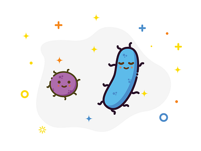 Bacteria bacteria cute illustration illustrator laboratory mbe science scientist virus