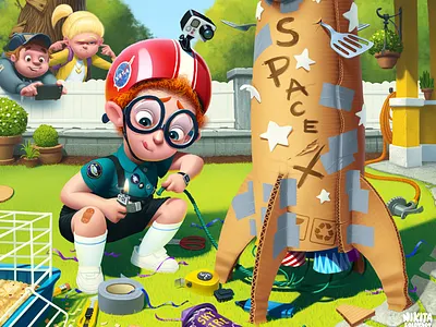 Falcon 9 ¾ Test Flight rocket