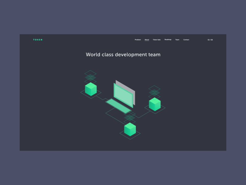 New Token About Page Advantages Animation about animation blockchain capital crypto ico illustration token trading ui ux web