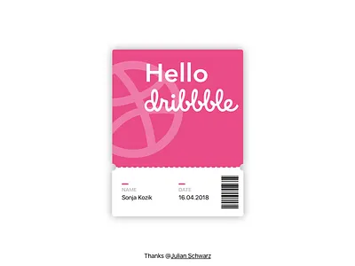 Hello Dribbble! debut design first shot
