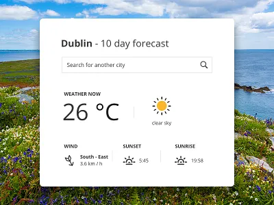 Weather module design design ui ux webdesign