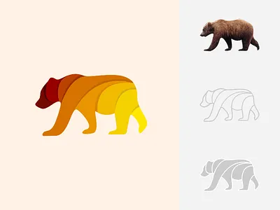bear animal animals bear character color icon logo logogram logos mascot monogram monoline