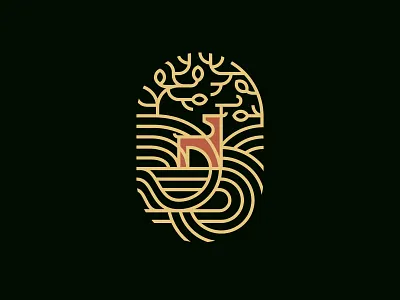 Sairme deer fingerprint georgia logo mountains tree water