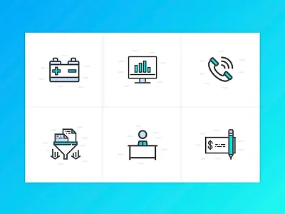 Dhatim custom icons ai brand design fintech icons illustration