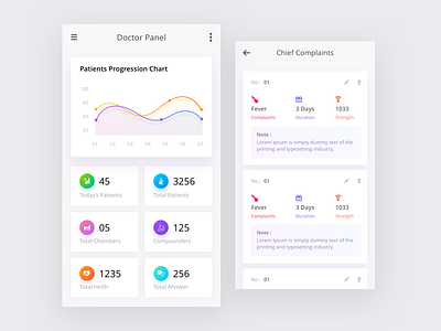 Doctor Profile Overview app dashboard design doctor latest modern patient profile ui ux