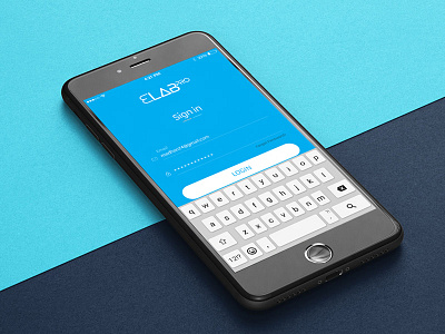 Elabpro Login Screen blue design login screen mobile app profile sign in