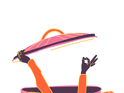 Trash bold colours illo illustration ok wip