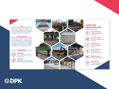 DPK - leaflet communication aurore vandenhende branding building communication construction company leaflet