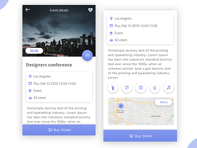 Event Details UI application clan color design details dribbble event ios mobile ticket