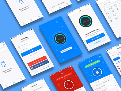 Secaura Security App app design home ios mobile security ui ux