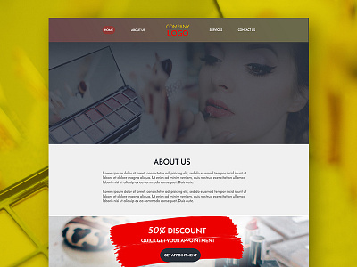 Salon Website salon ui design web design website