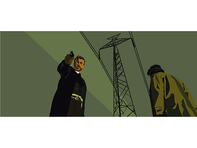 Se7en 2d adobe illustrator david fincher digital painting illustration movie scene se7en