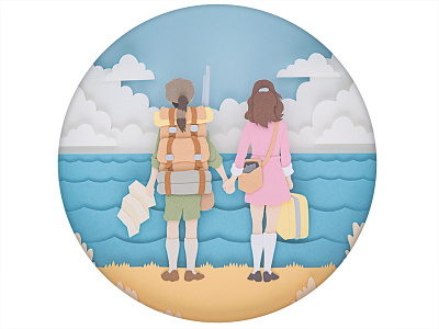 Moonrise kingdom anderson fanart illustration moonrise papercut