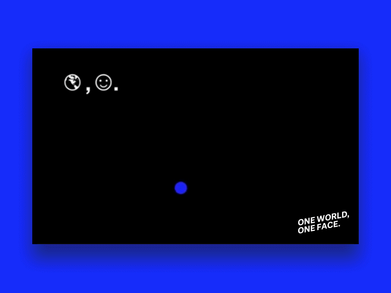 One World One Face - Pointer animation black clean dailyui design digital flat gif minimal ui ux web design