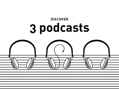 3 podcasts. drawing graphic graphic design icon podcast stripes vector