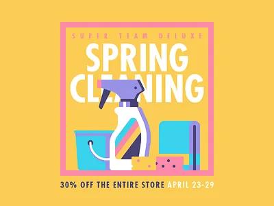 STD - Spring Cleaning Sale cleaning illustration spring super team deluxe