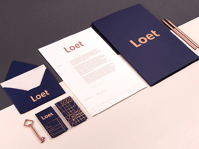 Loet Office Print Materails Design art branding business cards design direction graphic letterhead paper