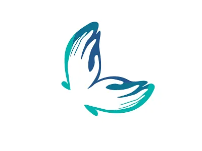 Icon Concept - Hands and butterfly butterfly butterfly logo caring hands humanitarian icon logo logo hands