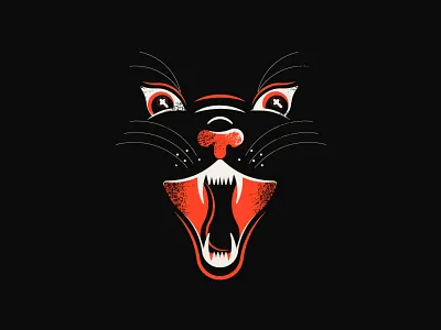 🔥 cat fire and brimstones ghost cat hail satan illustration kitty meow purr retro texture