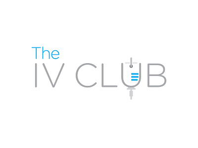 The IV Club Logo health hospital icon iv logo medicine needles typography wellness