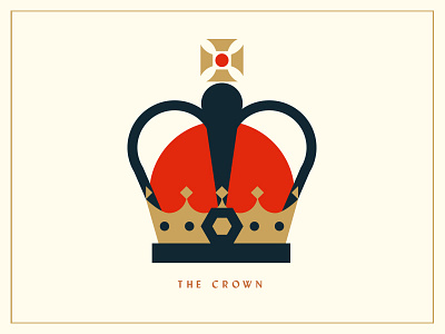 The Crown britain crown design england geometric gold illustration king queen royalty shapes simple