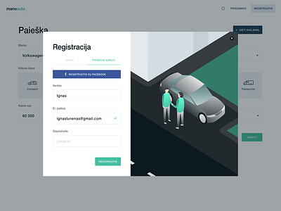 Sign up illustration isometric landing page sign ui up