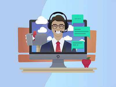 Help desk 2d design illustration illustrator sort of flat art