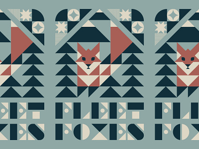 Fleet Foxes fleet foxes fox gig poster illustration mountains music nature poster shapes trees triangles typography