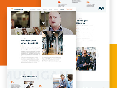 Mulligan Funding | About responsive uiux wordpress