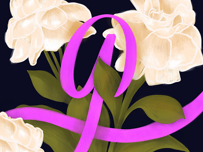 G - Gardenia alphabet calligraphy create cursive floral gardenia hand lettering handwriting illustration lettering script typography