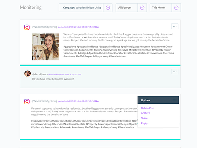 Social Media Web App product design ui design ux design web app