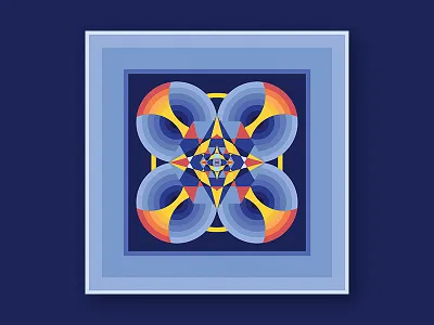 Decentralized Utopia geometric geometry illustration retro