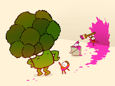 Uncle Broccoli 2d animation broccoli carrots character design cute design food foodie foody uncle vegetables