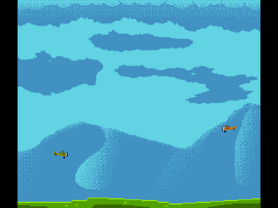 BulletReign WIP dogfight nes pixel plane