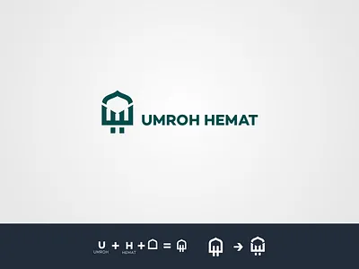 Umroh Hemat bold geometric initial c line art lineart logo modern religion simple sophisticated travel umroh