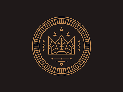 Coin with crown coin crown king logo