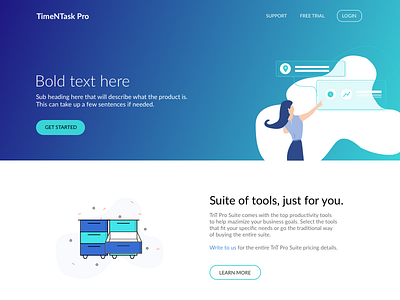 Landing page design exploration landing page product page ui design