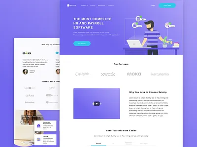Selotip Website Concept hr sotware payroll software ui ux web design website