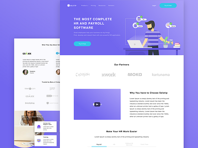Selotip Website Concept hr sotware payroll software ui ux web design website